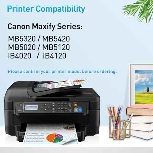 10 Pack 2200XL Ink cartridges Replacement for Canon PGI-2200XL PGI2200 XL Compatible to MAXIFY iB4120 iB4020 MB5020 MB5120 MB5320 MB5420 Printer (4Black, 2Cyan, 2Magenta, 2Yellow)