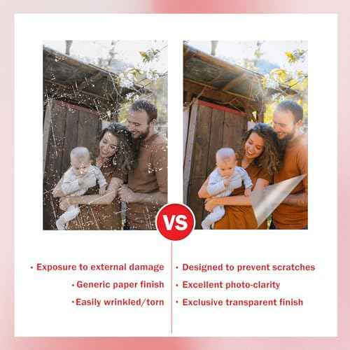 25 Pack Self-Sealing Laminating Pouches 4x6 Inch,10 Mil Self Adhesive Lamination Pouches,Waterproof Photo No Heat Laminating Sheets No Laminator Machine Need