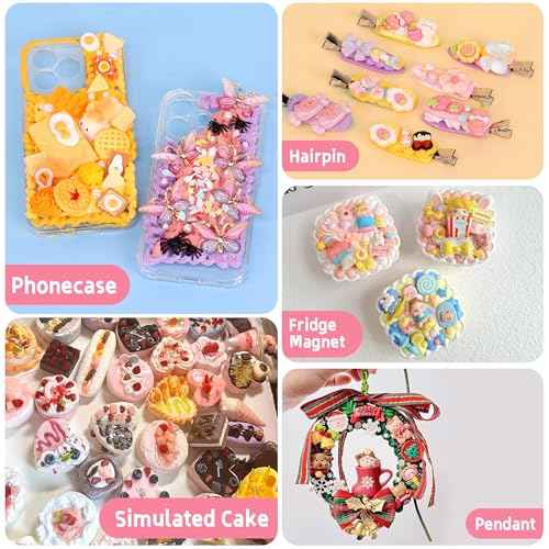 Cream Glue, 3PCS White Whipped Cream Glue Kit (Each 100g) with 6PCS Piping Tip, DIY Phone Case Kit for Decoration Craft Gift Fun for Birthday, Christmas