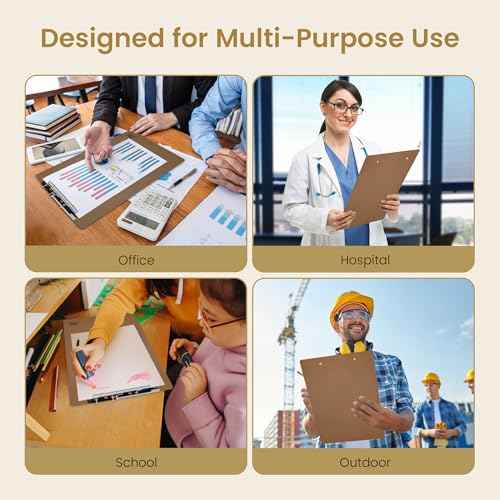 Paper Merlin Ledger Clipboards 19'' x 11'' - MDF 11x17 Clipboard with Large Clip Extra Writing Space for Your Paper (3 Pack)