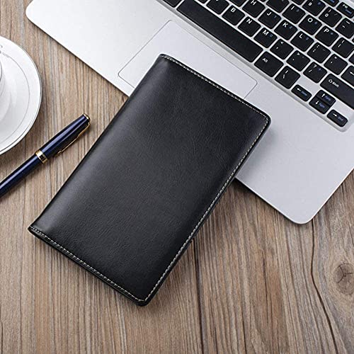Sooez Leather Business Card Holder Organizer Black Classic Style, Fits 240 Cards