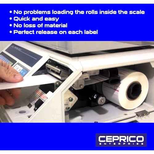 CEPRICO - C?S 8040 Scale Labels | 12 Rolls for C?S Scales | C?S lst-8040 Printing Scale Label | Quality for C?S Digital Scale | UPC Safe Handling | C?S lp 1000 | 58 x 60 mm | 500 Labels for Scales