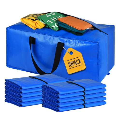 Moving Bags, Large Storage Bags Alternative to Moving Boxes, Moving Supplies for Packing, 10 Packs