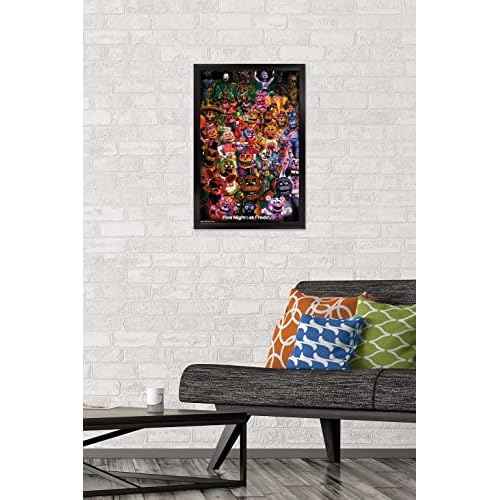 Trends International Five Nights at Freddy's - Ultimate Group Wall Poster, 14.725" x 22.375", Black Framed Version