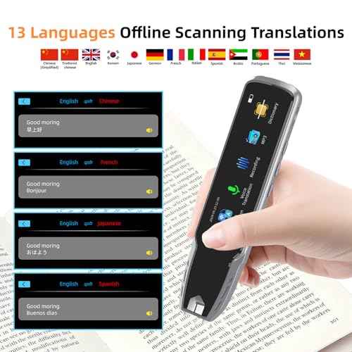 Translator Pen & Scan Reader Pen for Dyslexia,Language Learners & Learning Difficulties,Translation Pen for 112 Languages (Silver and Black)