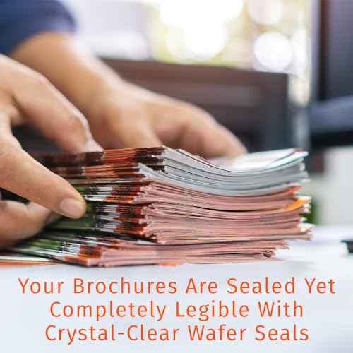 ChromaLabel 1 Inch Round Stickers, Library Supplies Sealing Sticker, Ideal Envelope Sealer Sticker - 5000 Clear Label Stickers per Roll, Non-Perforated Envelope Seals