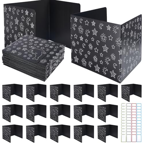 16 Pack Privacy Folders for Students - Durable & Waterproof Desk Dividers for Students,School Supplies for Teachers,Classroom Furniture,Easy to Clean Testing Dividers for Classroom,Dolphins