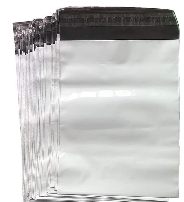 White 17.7 x 22 Inch Self-Sealing Poly Mailers - 10 Pack, Heavy Duty Shipping Bags