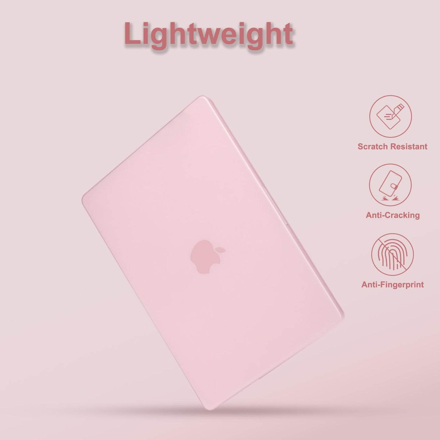 MOSISO Compatible with MacBook Pro 14 inch Case M5 M4 M3 M2 M1 2026-2021 A3427 A3426 A3434 A3112 A3185 A3401 A2918 A2992 A2779 A2442, Shockproof Reduces-Fingerprints PP Matte Case Cover, Translucent