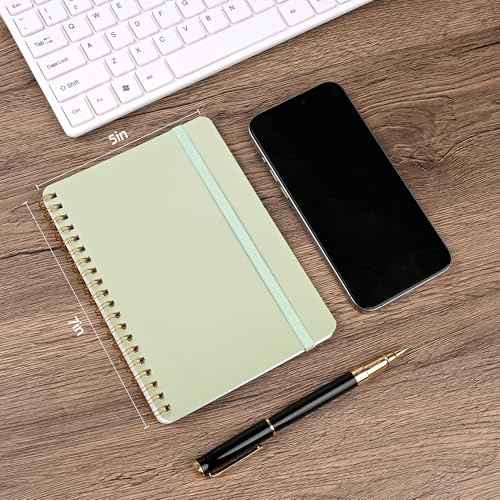 6 PCS Small Spiral Notebook 5x7, Cute Aesthetic Spiral Journal Note book for Women & Men, Spiral Bound Journals for Work School Note Taking Business, Journals for Writing 50 Sheets
