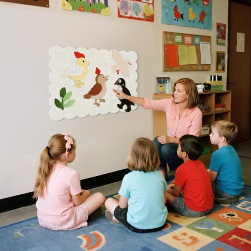 Oatmeal Scalloped Felt Bulletin Board 24x18 Inches Wall Pinboard - Lightomorrow