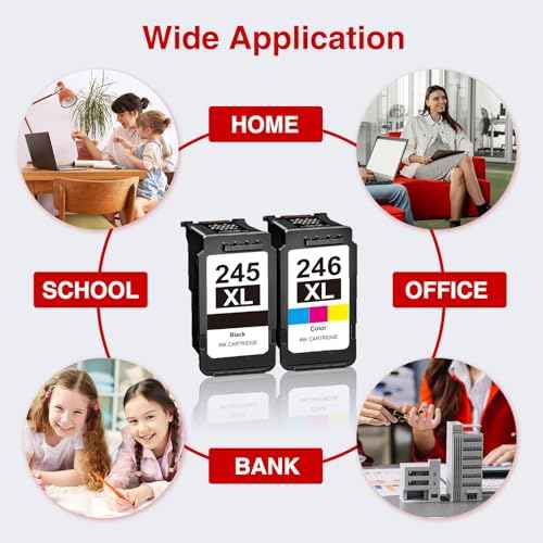 Starink 246XL 245XL Ink Cartridge Replacement for Canon Ink 245 and 246 PG-245XL CL-246XL Compatible with Canon 245XL 246XL Combo Pack for Pixma MX490 MX492 MG2522 TR4522 TR4520 TS3122 TS3322 Printers