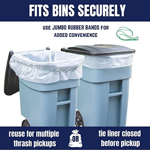 Plasticplace 14" Rubber Bands for 6-10 Gallon Trash Cans – Heavy Duty Green (5 Pack)