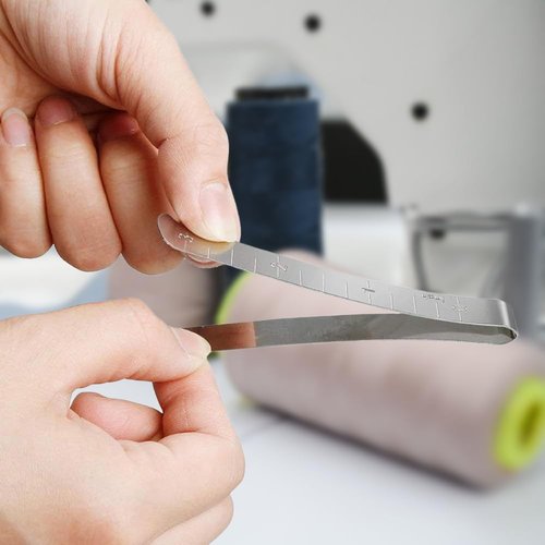 5 Pieces Sewing Clips Metal Hemming Clips 3 Inch Measurement Ruler Quilting Supplies for Hemming Quilting Fabric Binding