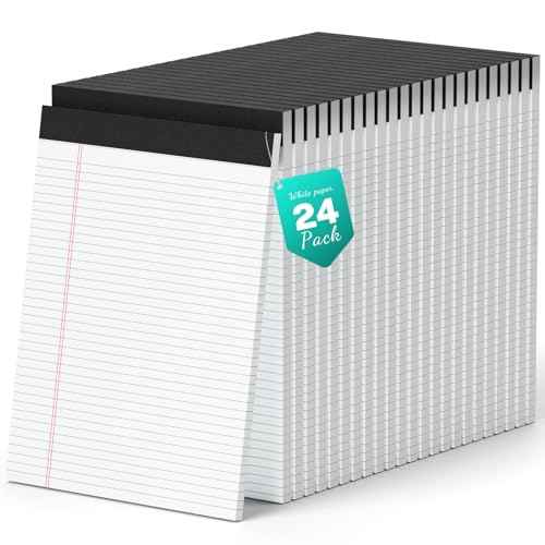720 Sheets Legal Pads 8.5 x 11 College Ruled White Paper Note Pads 24 Pack Clear Print Writing Pads 8x11 Legal Pads Narrow Ruled Pads of Paper