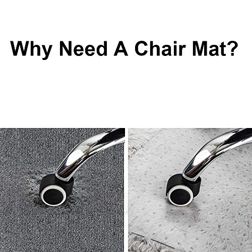 Azadx 36'' x 48'' Clear Office Chair Mat for Low/No Pile Carpet – Carpetbound Version