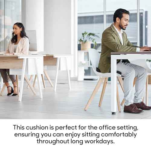 Cooling Gel Seat Cushion ? Ergonomic Coccyx/Tailbone Support for Sciatica & Back Pain ? Memory Foam Office Chair, Car & Gaming Seat Pad