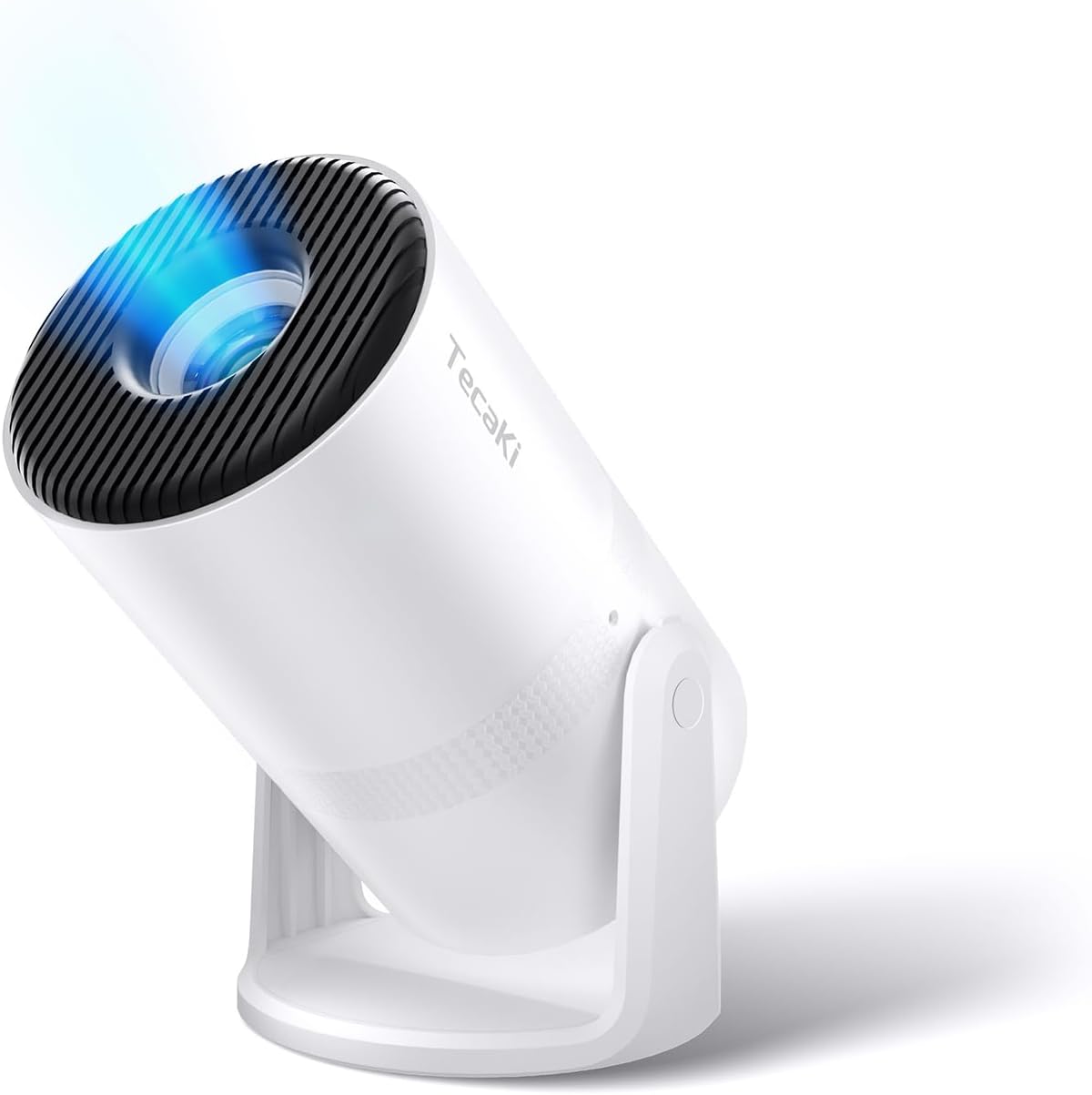 Tecaki Smart Projector - Mini Wifi & Bluetooth Projector with Auto 4P Keystone | 180° Rotatable, Portable for Indoor & Outdoor Use