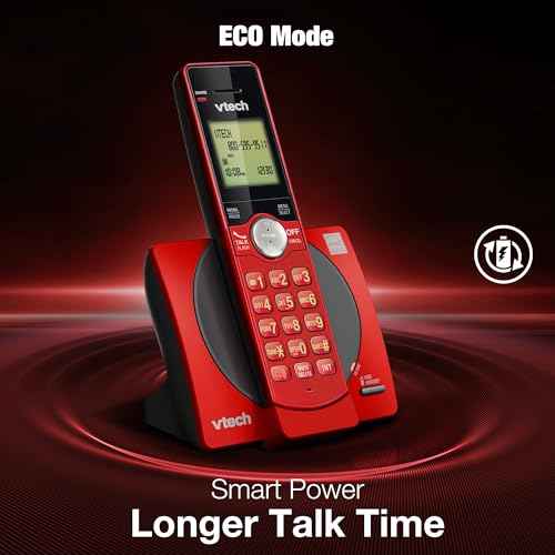 VTech 2-Handset Cordless Phone for Home with Caller ID/Call Waiting, Landline Phones, Illuminated Keypad, Full Duplex Speakerphone, ECO & Quiet Mode, Wall Mount | CS6919-2R