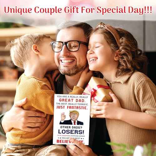 Funny Card for Dad from Daughter, Son, Kids - Father's Day Gifts for Dad from Daughter, Son, Kids - Birthday card for dad, Dads Birthday Gifts Ideas - Fathers Greeting Card, Premium Quality