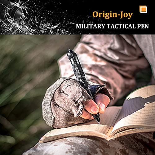 Origin-Joy 10 Pack Tungsten Steel Military Tactical Pen Set, Multifunctional EDC Self Defense Pen With 40 Ballpoint Refills (Individually Wrapped Per Pen)
