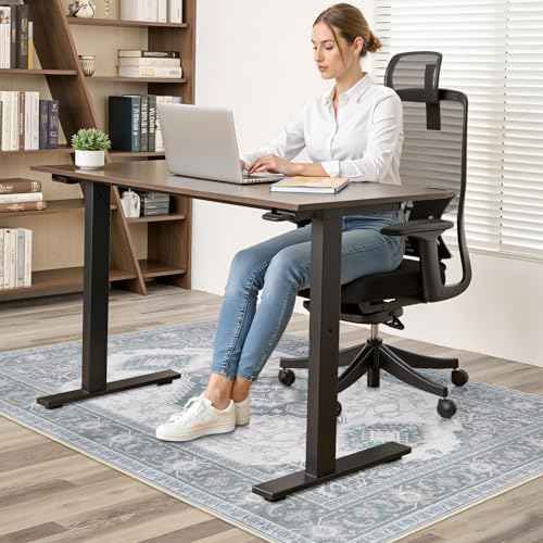 Anidaroel Office Chair Mat for Hardwood & Tile, 48"x60" Desk Chair Mat for Hard Floors, Under Desk Rug for Rolling Chair, Floor Mat for Office Chair, Low Pile Carpet Floor Protector Rug