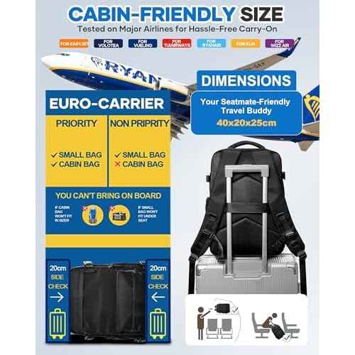 Vacuum Seal Backpack for Clothing Travel with Air Pump Waterproof Laptop Carry On Backpack Personal item Travel Essentials Compression Space Saver Bags Storage with Vacuum System Women Black