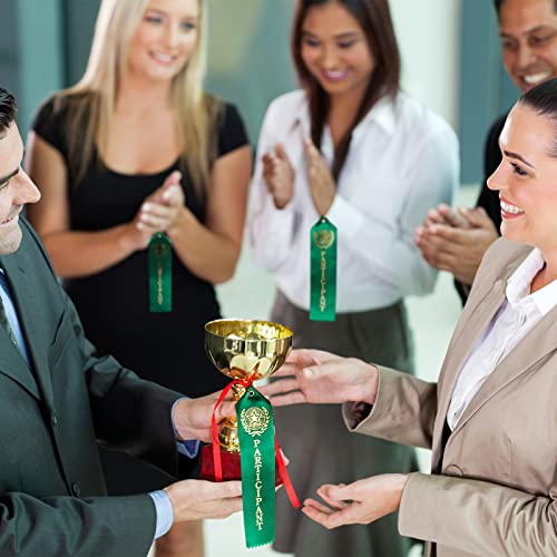 Zonon 180 Pieces Participant Award Ribbon with Event Card, Field Day, First Place Ribbons for Staff Coworker Sports Event, Music Contests, Dance Contests, Car Racing Competition, Team Prizes