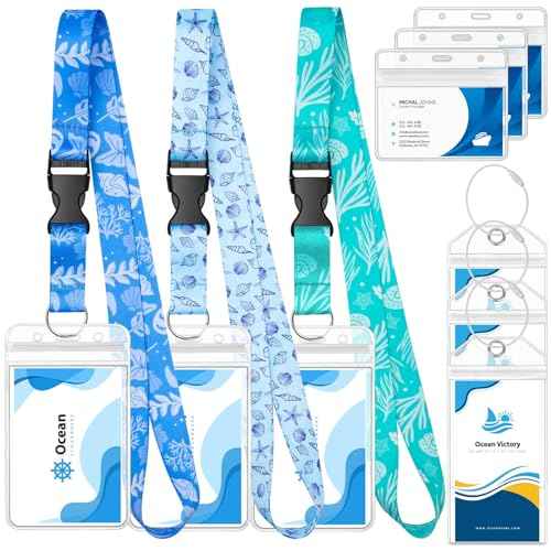 Cruise Lanyard for Ship Cards, Ship Lanyards with Waterproof Luggage Tags Clear ID Badge Holder Cruise Essentials Accessories for Cruise Cards Ship Key Card Sea Pass
