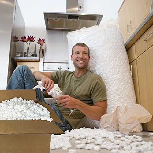 Moving Packing Peanuts 3.5 cu. ft. (22.5 Gallons) S-Shaped Popcorn
