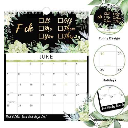 2026 Calendar - 2026 F-ck it Calendar for Women, 2026 Wall Calendar from January to December, Funny Calendar with Premium Paper, 9'' x 11'' Gag Gifts