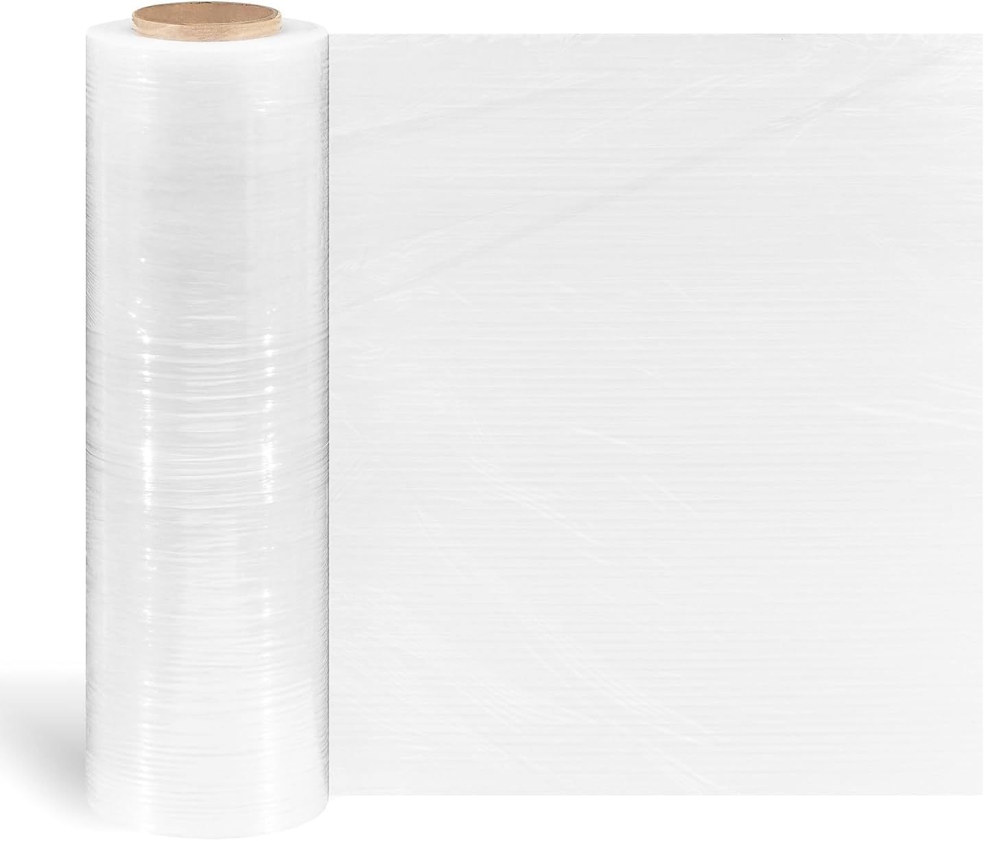 Staples Stretch Wrap - 80 Gauge Clear Pallet Stretch Film for Secure Wrapping | 18” x 1500’ | 4 Rolls