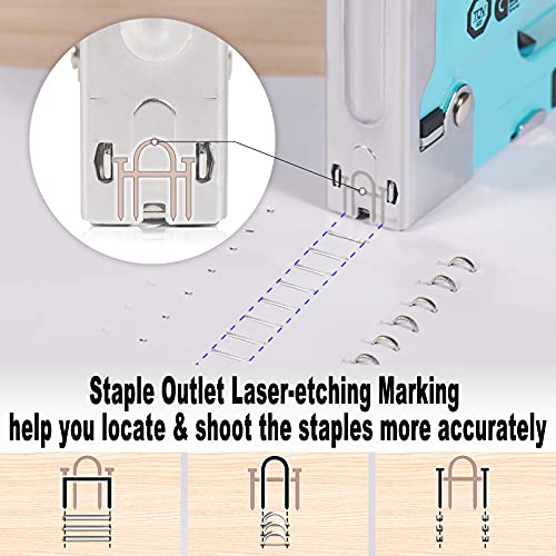 Blue 3-in-1 Heavy Duty Staple Gun Kit with 3000 Staples, Remover & Adjustable Power