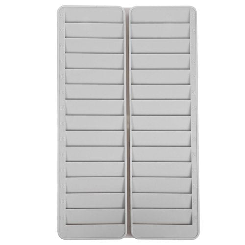 SHINEOFI 28 Slots Time Card Holder Wall Mounted Expandable Time Clock Holder Badge Rack Employee Attendance Work Cards Organizer for Office Warehouse Punch-in Clock Out