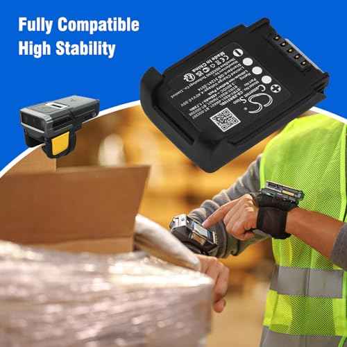 Replacement Battery Fit for Zebra RS51, RS5100, RS5100 2D Bluetooth Ring Scann, RS5100 Ring Scanner BT-000397, BT-000398, BTRY-RS51-4MA01, BTRY-RS51-7MA01