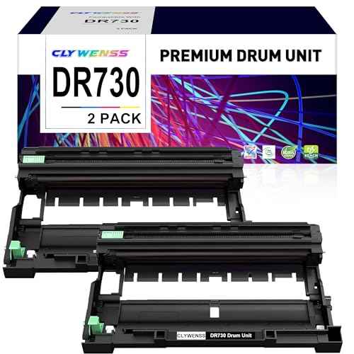 Compatible DR730 Drum Unit Replacement for Brother DR730 DR-730 for MFC-L2710DW MFC-L2750DW HL-L2395DW HL-L2370DW HL-L2350DW HL-L2390DW DCP-L2550DW Printer (Black, 2-Pack)