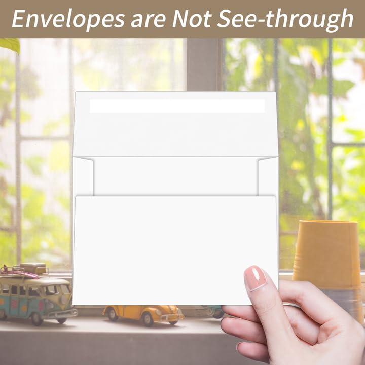 YINUOYOUJIA White A7 Envelopes 50 Pack Self Seal Invitations 5x7