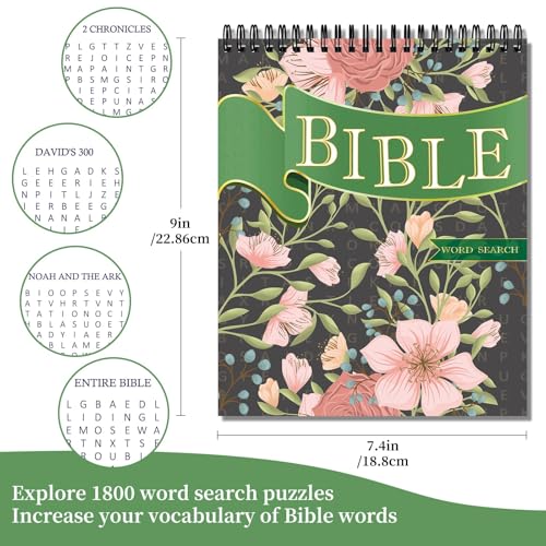 Large Print Bible Word Search Book for Adults - 90 Bible Puzzle Games