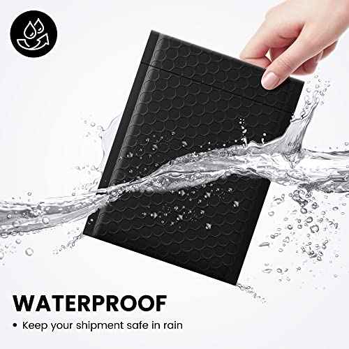 Fuxury Bubble Mailers 6x10" 100 Pack Black Padded Envelopes Usable Size 6x9" Thick Mailing Envelopes Bubble Opaque Padded Mailers Shipping Bags for Mailing Jewelry Makeup Small Business#0
