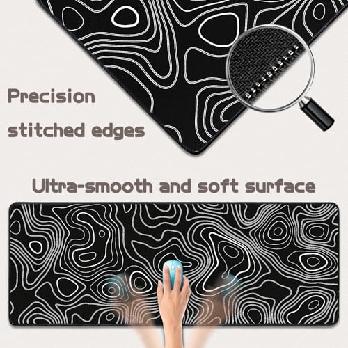 Yuhijoy Large Gaming Mouse Pad 31.5" x 11.8" Desk Mat Non-Slip Surface