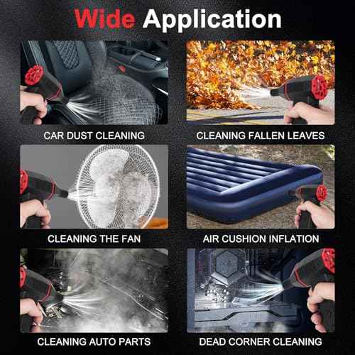 Pro Electric Air Duster | 130,000 RPM Brushless Motor Static-Safe Blower for Electronics, Automotive & Outdoor Use with 3 Nozzles