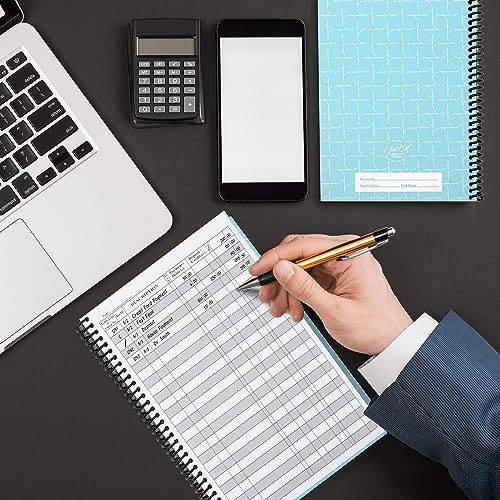 Premium Check & Debit Card Register Ledger — 2,600 Entries, 8.5 x 5.5 in, 50-Page Notebook