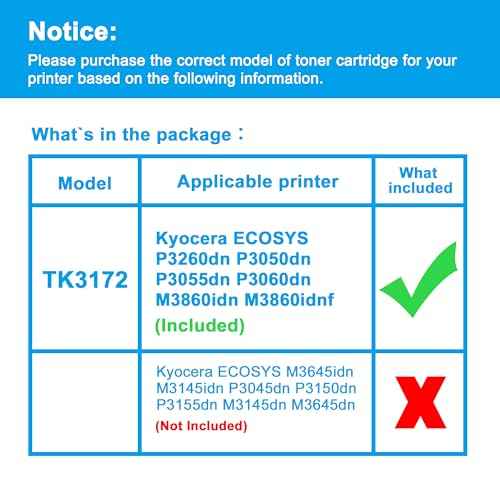 LCL TK-3172 TK3172 Black Toner Cartridge Replacement for Kyocera TK 3172 TK-3172 for Kyocera ECOSYS P3260dn P3050dn P3055dn P3060dn M3860idn M3860idnf Printer (1-Pack)