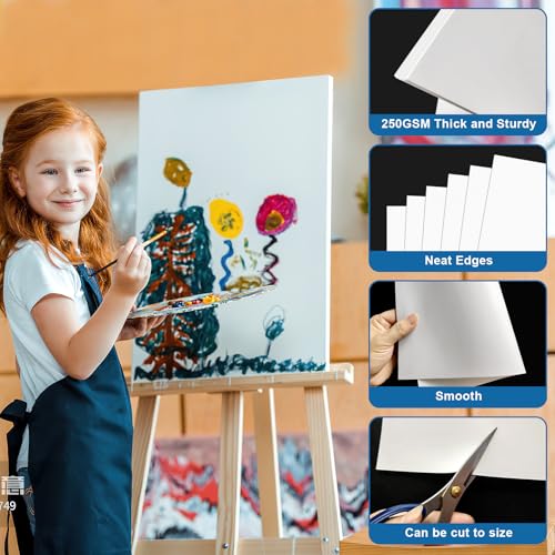 14x18 Inch White Poster Board Paper Bulk - 10 Sheets for Arts & Crafts