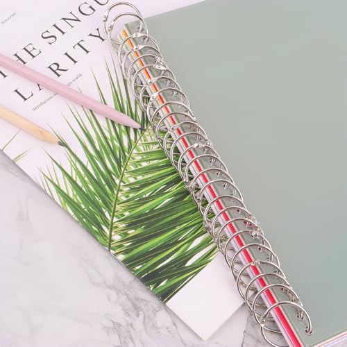1 Inch Binder Rings 100 Pack - Nickel Plated Loose Leaf Rings for Documents, Keys, Cards