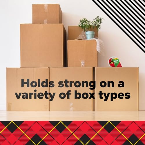 Scotch Heavy Duty Moving Tape with Dispensers - 6 Rolls, 1.88 in x 800 in, Strong Sealing