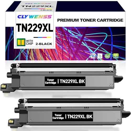 TN229XLBK High Yield Toner Cartridge with Chip Replacement for Brother TN229XLTN229 Black for MFC-L3780CDW MFC-L3720CDW HL-L3220CDW HL-L3280CDW Printer (TN229XLBK High Capacity, 2-Pack)