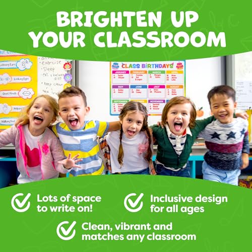 Momo & Nashi Classroom Birthday Chart Set - Happy Birthday Poster & Daily Highlights, Variation: Birthday