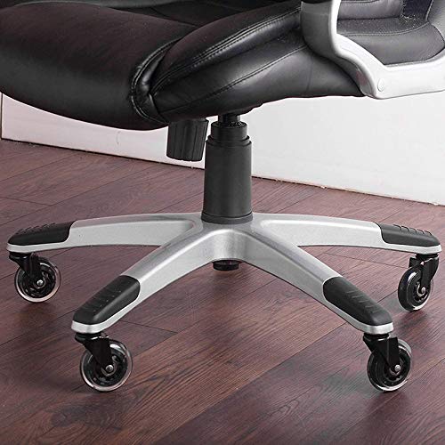 Office Chair Wheels Replacement 7.5mm Stem Size, 3" Roller Blade Style, Replacement Rubber Chair Casters for Hardwood Floor and Carpet