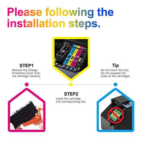 Uniwork Remanufactured 410XL Ink Cartridge Replacement for Epson 410XL 410 XL T410XL use for Expression XP-830 XP-640 XP-7100 XP-630 XP-530 XP-635 Printer Tray (Latest Upgraded Chip, 5 Pack)
